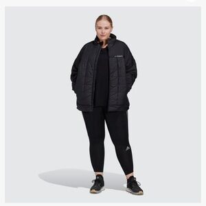 ADIDAS TERREX BLACK SYNTHETIC INSULATED PACKABLE LIGHT WEIGHT JACKET SIZE 4X